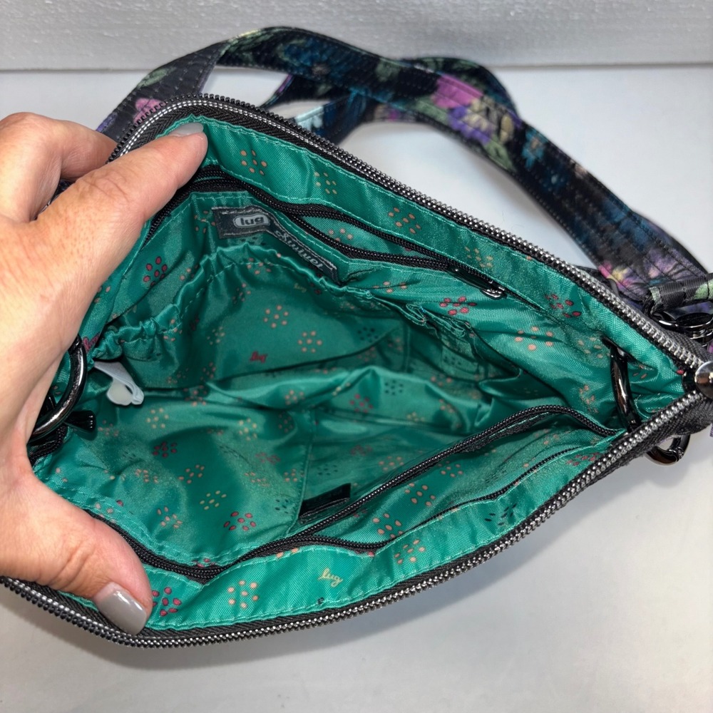 Lug Swivel | Convertible Quilted | Floral Bloom Crossbody Bag Adjustable Strap - Picture 6 of 15